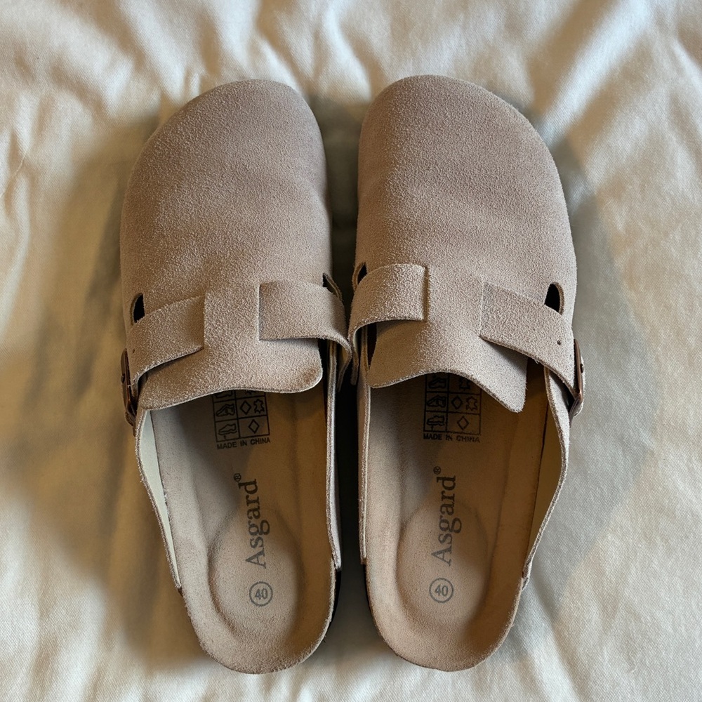 Asgard EUC Suede Cork Clogs (wanna-be Boston Birkenstocks) - Picture 3 of 7